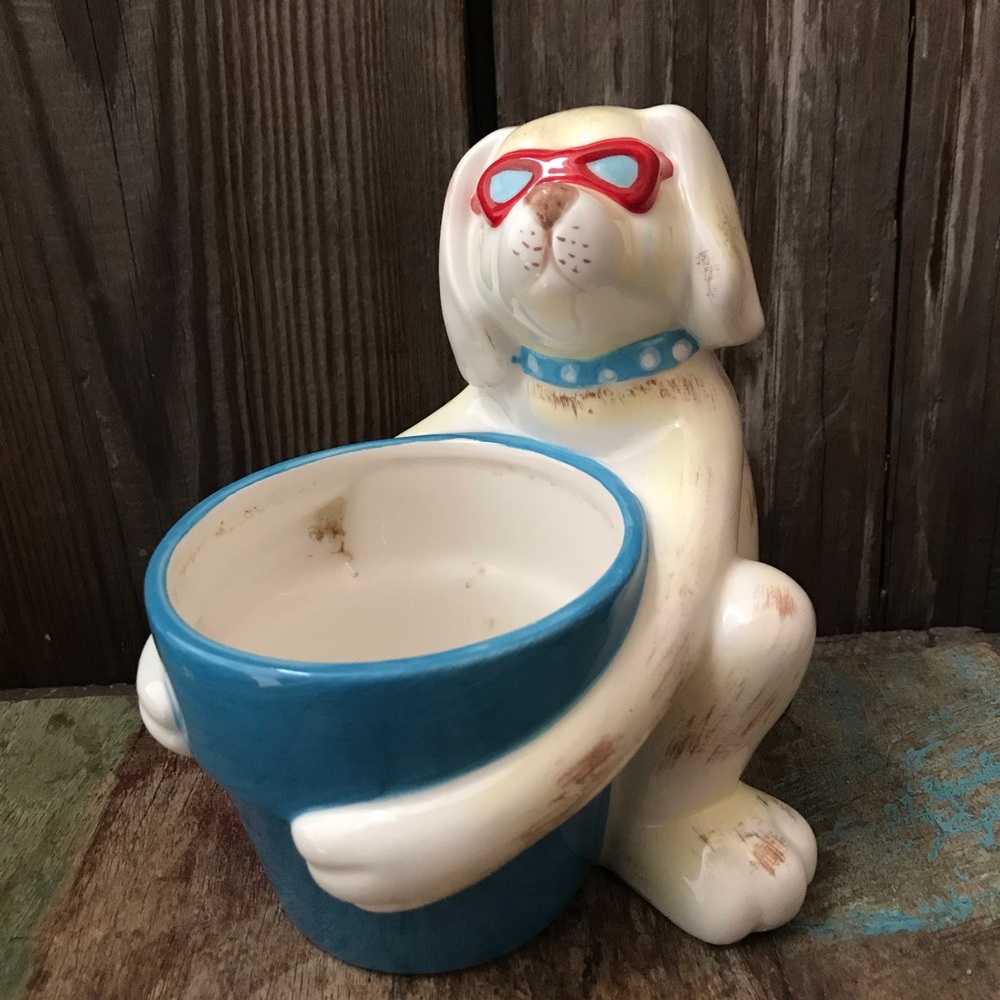 Ceramic Dog Planter